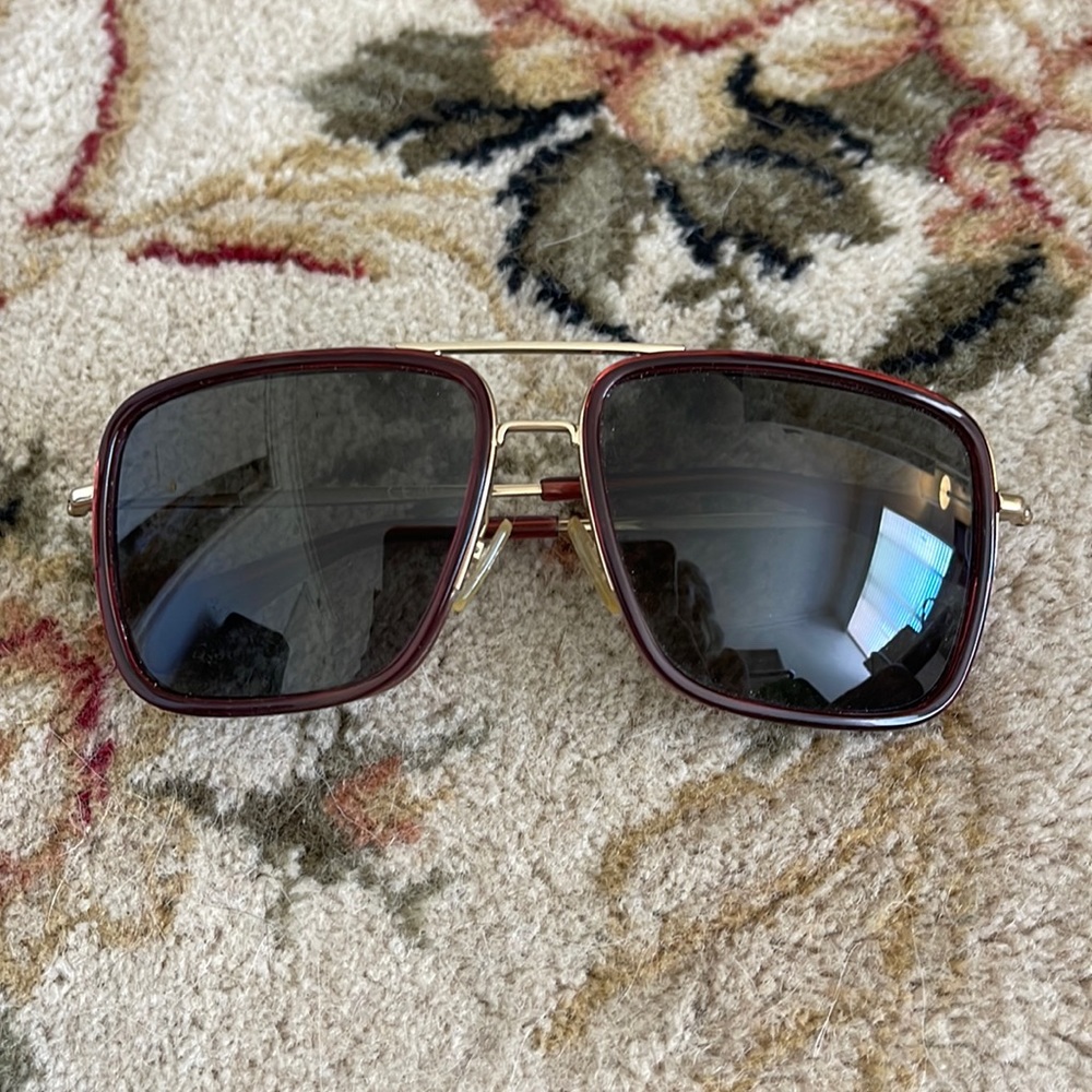 Celine rectangle Aviator sunglasses